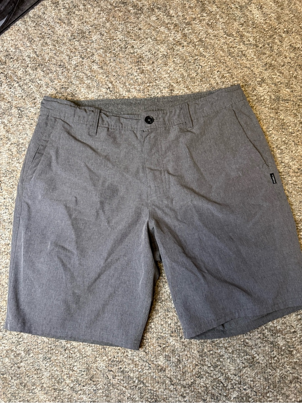 O’Neill Men's hyperdry Gray Flat Front Shorts